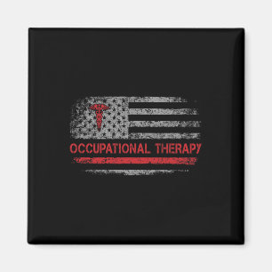 American Flag Occupational Therapy Ot Student Back Magnet