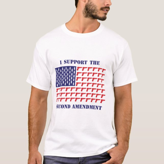 American-Flag-of-Guns-Pistol---2nd-Amendment T-Shirt (Front)