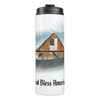 *~* American Flag Old Barn GOD BLESS AMERICA AR16