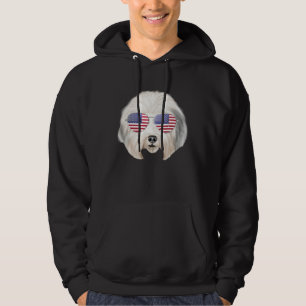 American Flag Old English Sheepdog Dog America Poc Hoodie