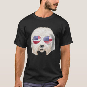 American Flag Old English Sheepdog Dog America Poc T-Shirt