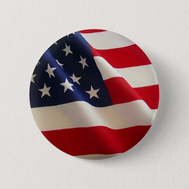 American Flag. Old Glory! 6 Cm Round Badge (Front)