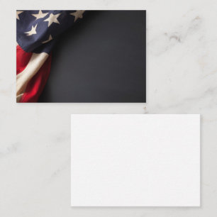American Flag on a Chalkboard Business Card