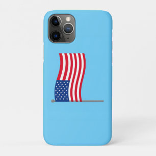 American Flag on Blue Background Case-Mate iPhone Case