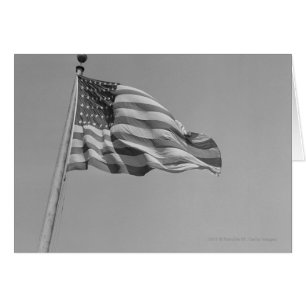 American flag on mast