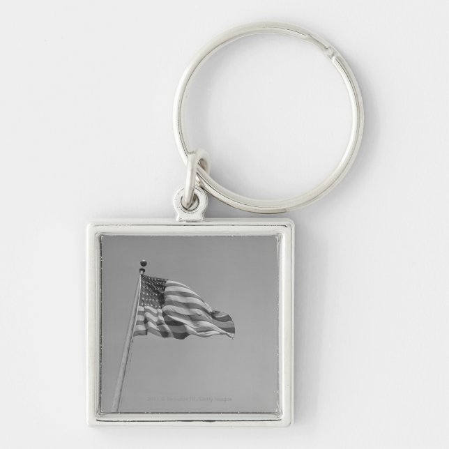 American flag on mast key ring (Front)