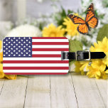 American Flag or Custom Photo Personalised Luggage Tag<br><div class="desc">Upload a photo, add a name and contact info, and easily create your personalised luggage tag. Click CUSTOMIZE to change the background colour. You can TRANSFER this DESIGN on other Zazzle products and adjust it to fit most of the Zazzle items. Standard Studio designs are made in high-resolution vector graphics...</div>
