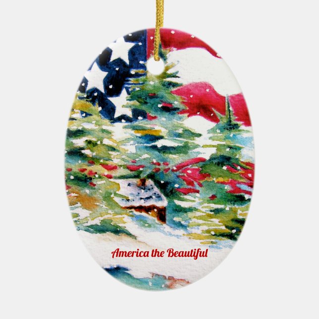 American Flag Ornament (Front)