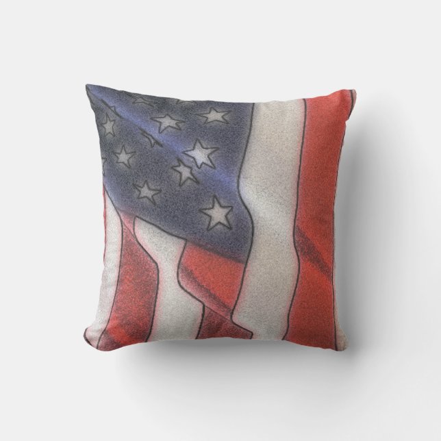 American Flag Outdoor Pillow (Front)