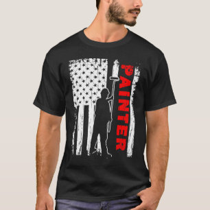 American Flag Painter House Painter Painting Patr T-Shirt