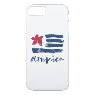 American Flag Paintstrokes Case-Mate iPhone Case