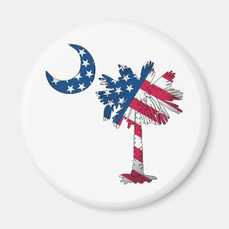 American Flag Palmetto Magnet