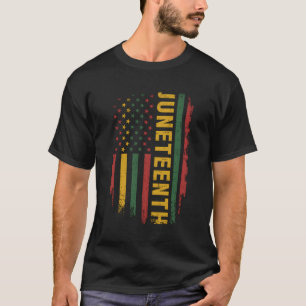 American Flag Pan African Colours For Celebrating  T-Shirt