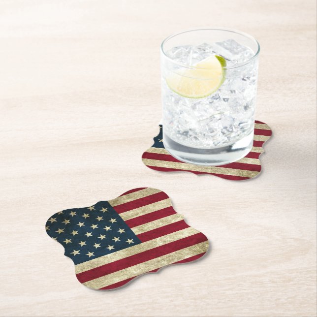 American Flag Paper Coaster (Insitu)