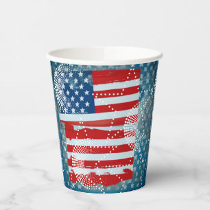 American Flag Paper Cups