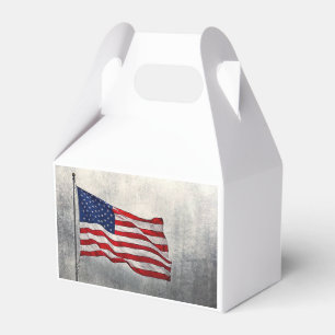 American Flag Paper Favour Box, Gable 4x2.5x5 Box