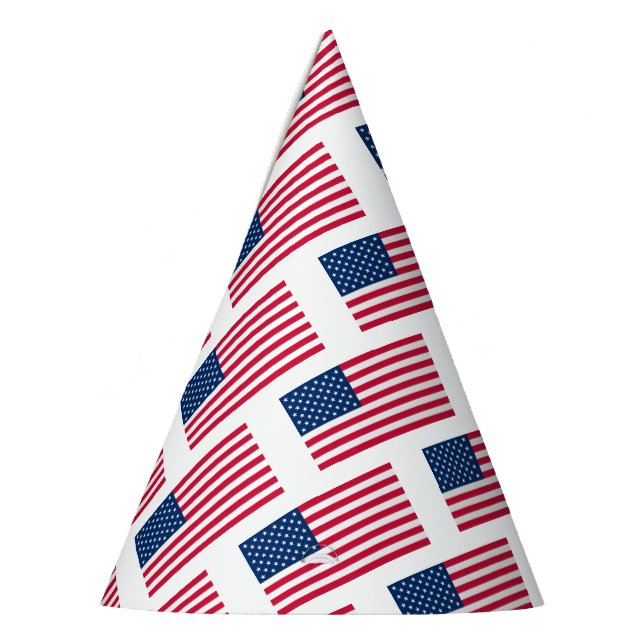 American Flag Paper Party Hat Patriotic USA Flags (Left)