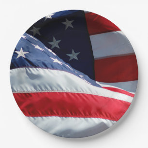 American Flag Paper Plate