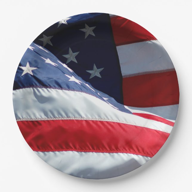 American Flag Paper Plate (Front)