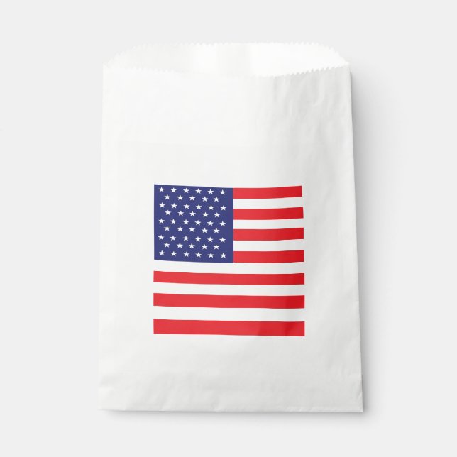 American Flag Party Favour Bag Red White and Blue (Front)