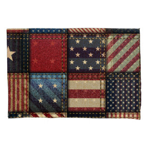 American Flag, Patchwork Seamless Pattern. Pillowcase