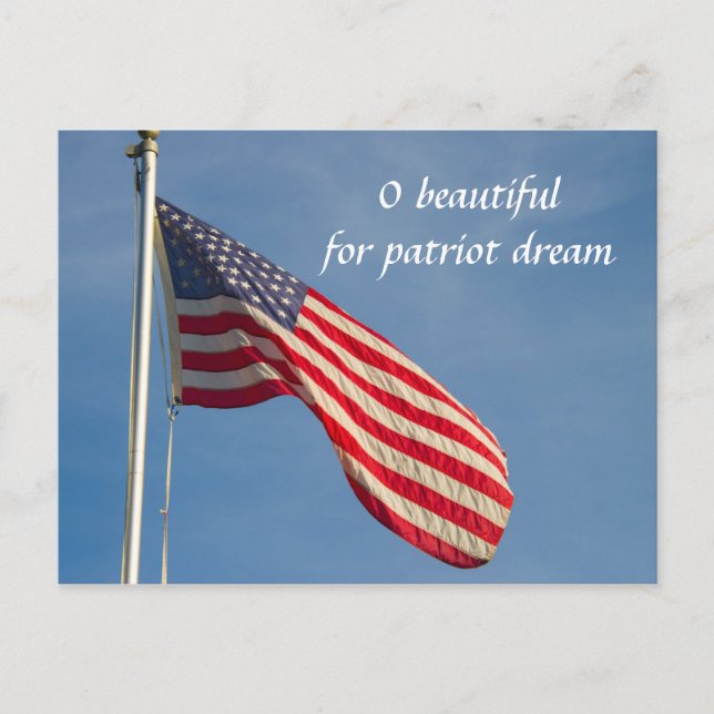 American Flag Patriot Dream Personalise Postcard (Front)
