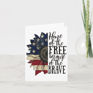 American Flag Patriot Home Of The Free Because Of Card
