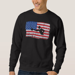 American Flag Patriotic American Ping Pong Table T Sweatshirt