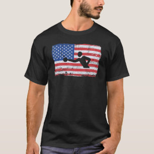 American Flag Patriotic American Ping Pong Table T T-Shirt