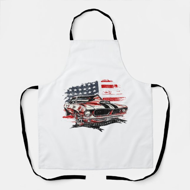 American Flag Patriotic  Apron (Front)