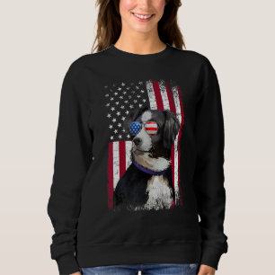 American Flag Patriotic Australian Shepherd Dog 4t Sweatshirt
