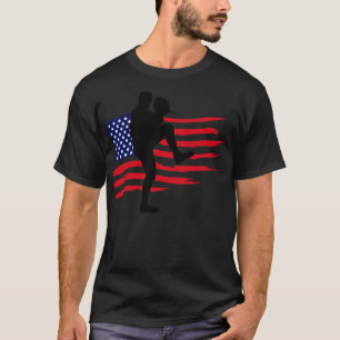 American Flag Patriotic Baseball 3 T-Shirt