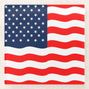 American Flag Patriotic Beverage Coasters
