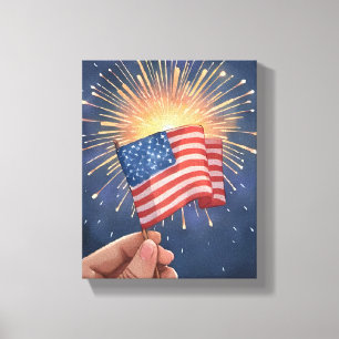 American Flag Patriotic Canvas Print
