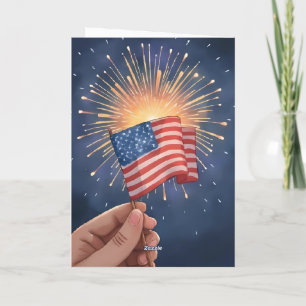 American Flag Patriotic Card