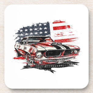 American Flag Patriotic Coaster