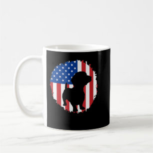 American Flag Patriotic Dachshund Wiener Dachshund Coffee Mug