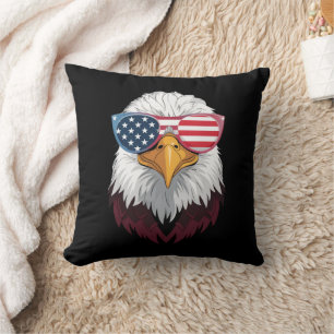 American Flag Patriotic Eagle 4th Of July Cushion
