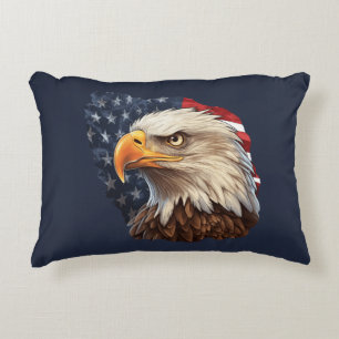American Flag Patriotic Eagle Decorative Cushion