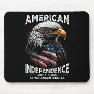 American Flag Patriotic Eagle Usa 250th Years 4th  Mouse Pad