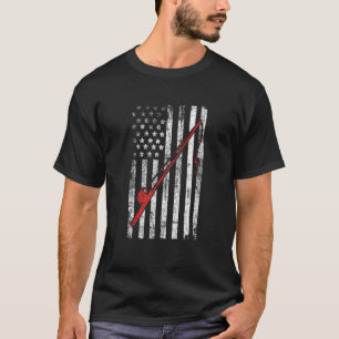 American Flag Patriotic Fishing T-Shirt