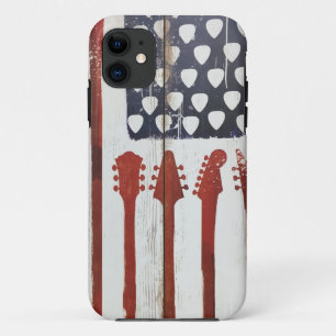 American Flag patriotic Guitar Music theme  Case-Mate iPhone Case