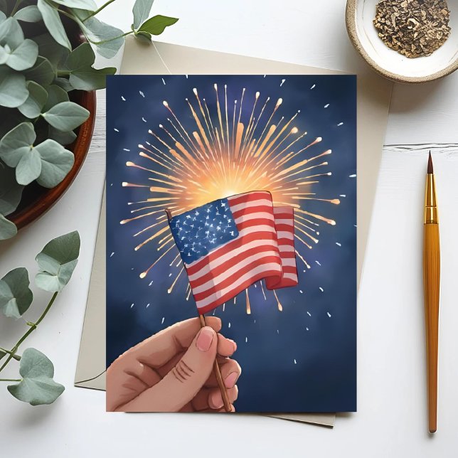 American Flag Patriotic Holiday Postcard (Creator Uploaded)