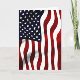 American Flag Patriotic Independence Day Card