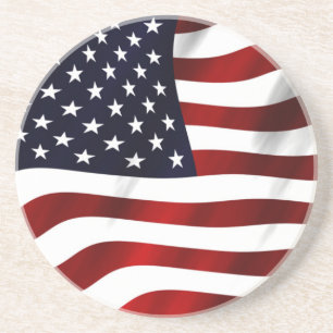 American Flag Patriotic Independence Day Coaster