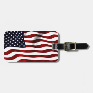 American Flag Patriotic Independence Day Luggage Tag