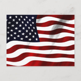 American Flag Patriotic Independence Day Postcard