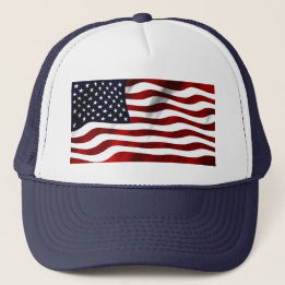 American Flag Patriotic Independence Day Trucker Hat