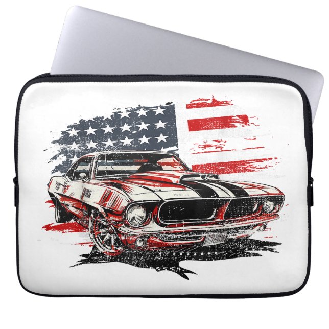 American Flag Patriotic  Laptop Sleeve (Front)