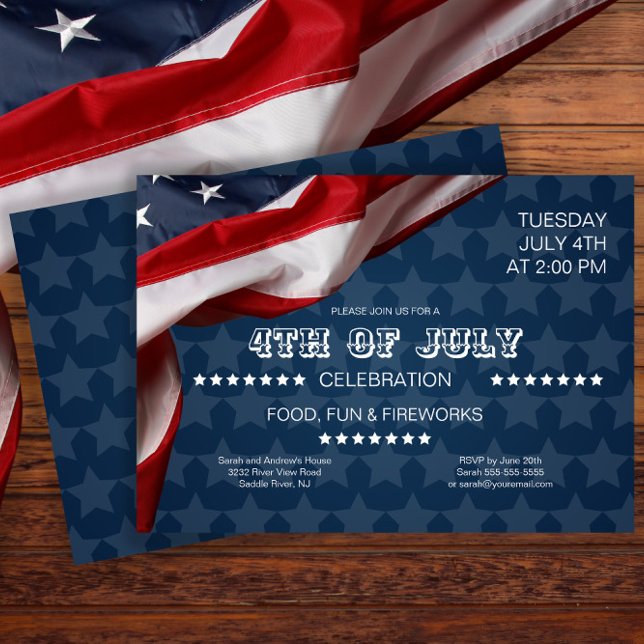 American Flag Patriotic Party 4th Of July Invitation (Creator Uploaded)